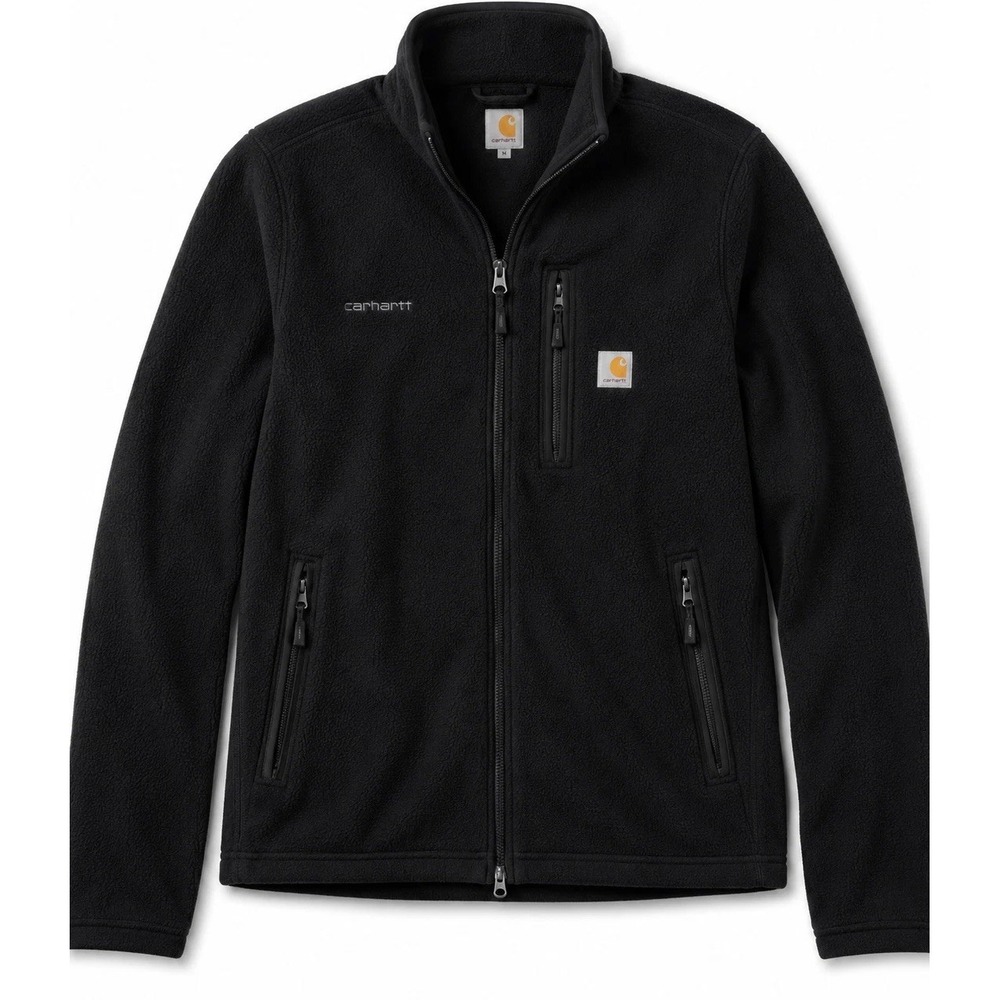 Carhartt Men's Black Work Jacket Full Zip Utility‎ Zip Pocket L Regular Y2K